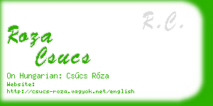 roza csucs business card