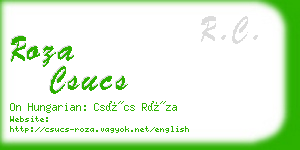 roza csucs business card